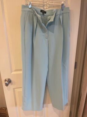Banana Republic Pale Green Wide Leg Trousers